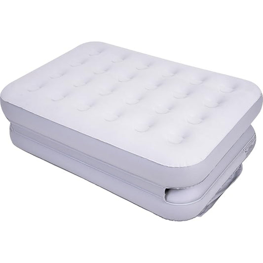 Avenli 4-in-1 inflatable sofa shown in flat double lounger configuration for sleeping or reclining outdoors