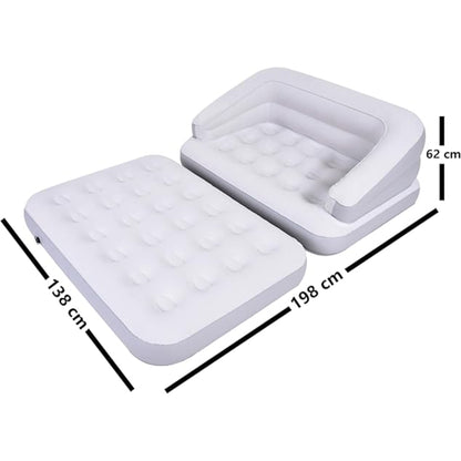 Avenli 4-in-1 inflatable sofa bed deflated and folded flat for compact storage and easy transport