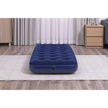 Avenli single inflatable air bed deflated and folded to compact size for camping transport and storage