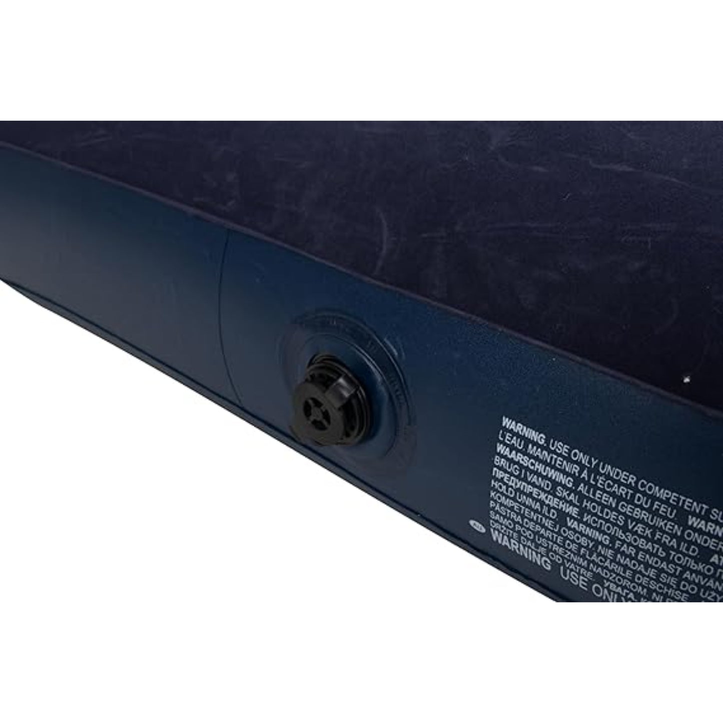 Close up of Avenli single inflatable air mattress super safety valve for quick inflation and deflation