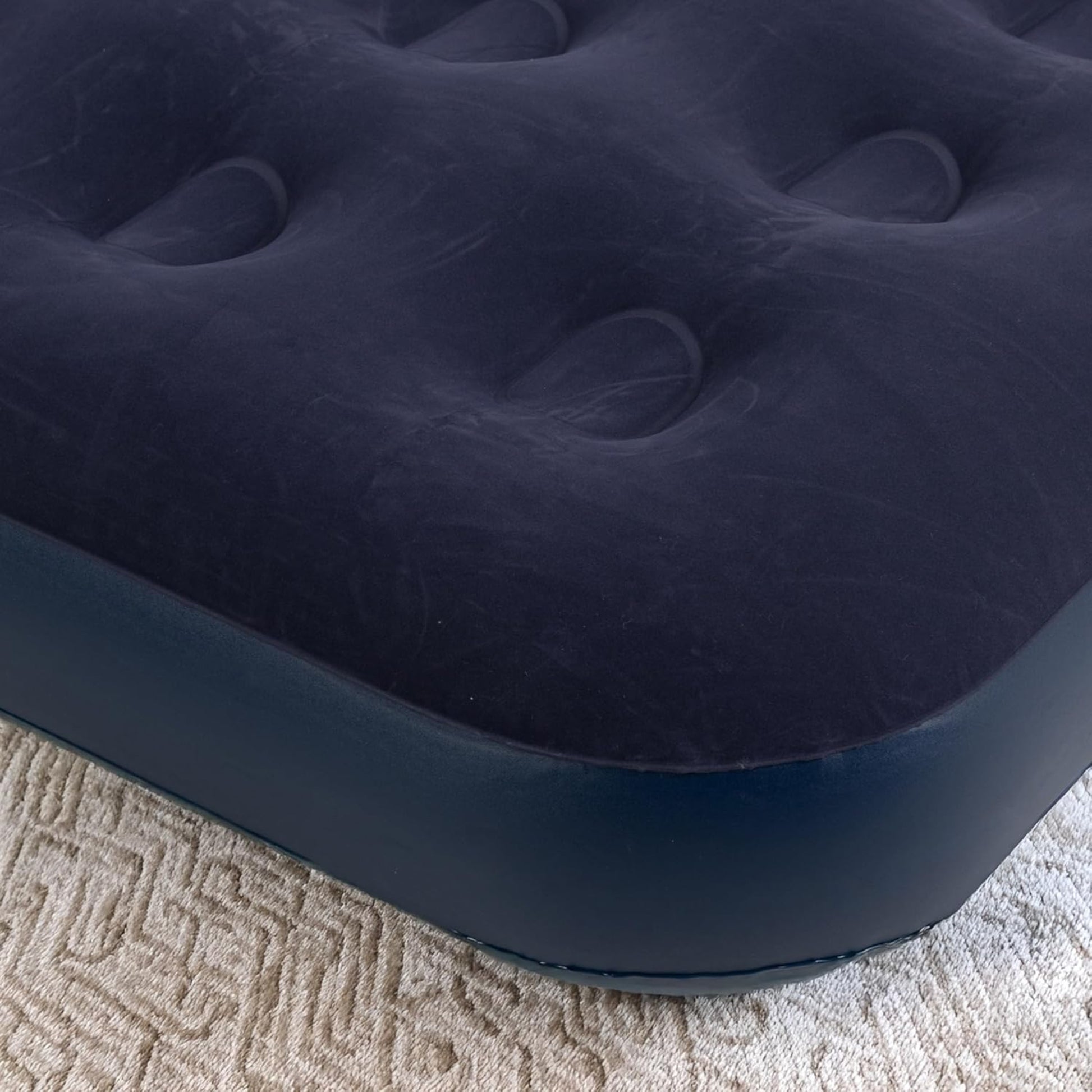 Close up of Avenli twin camping mattress safety valve for quick inflation and deflation