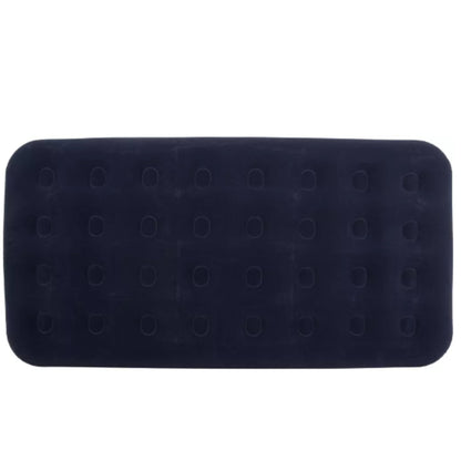 Side profile of Avenli twin inflatable camping mattress showing 22cm comfortable sleeping height and reinforced PVC base