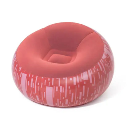 Close up of Bestway inflatable armchair 2-way interlocking quick release valve for fast inflation and deflation