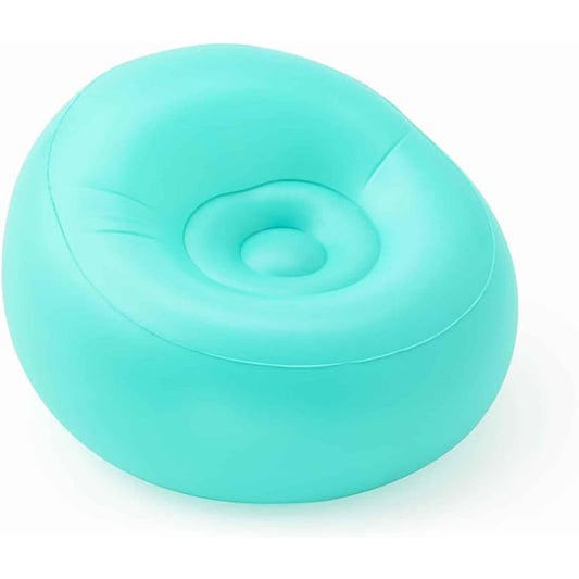 Bestway PoshPod inflatable round pod chair in mint green with contoured seat and coil beam construction at 107 x 102 x 61cm
