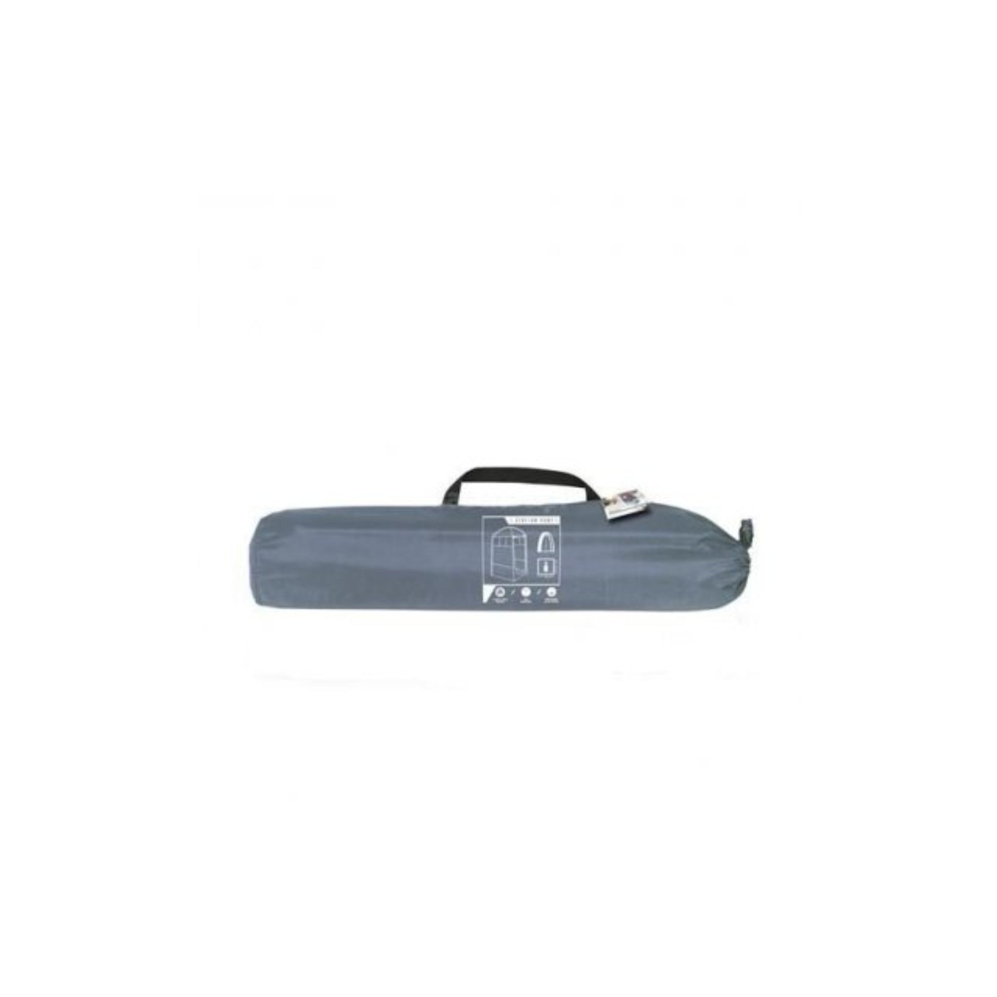 Bestway portable privacy shower tent packed into included carry bag for easy transport to campsite or beach