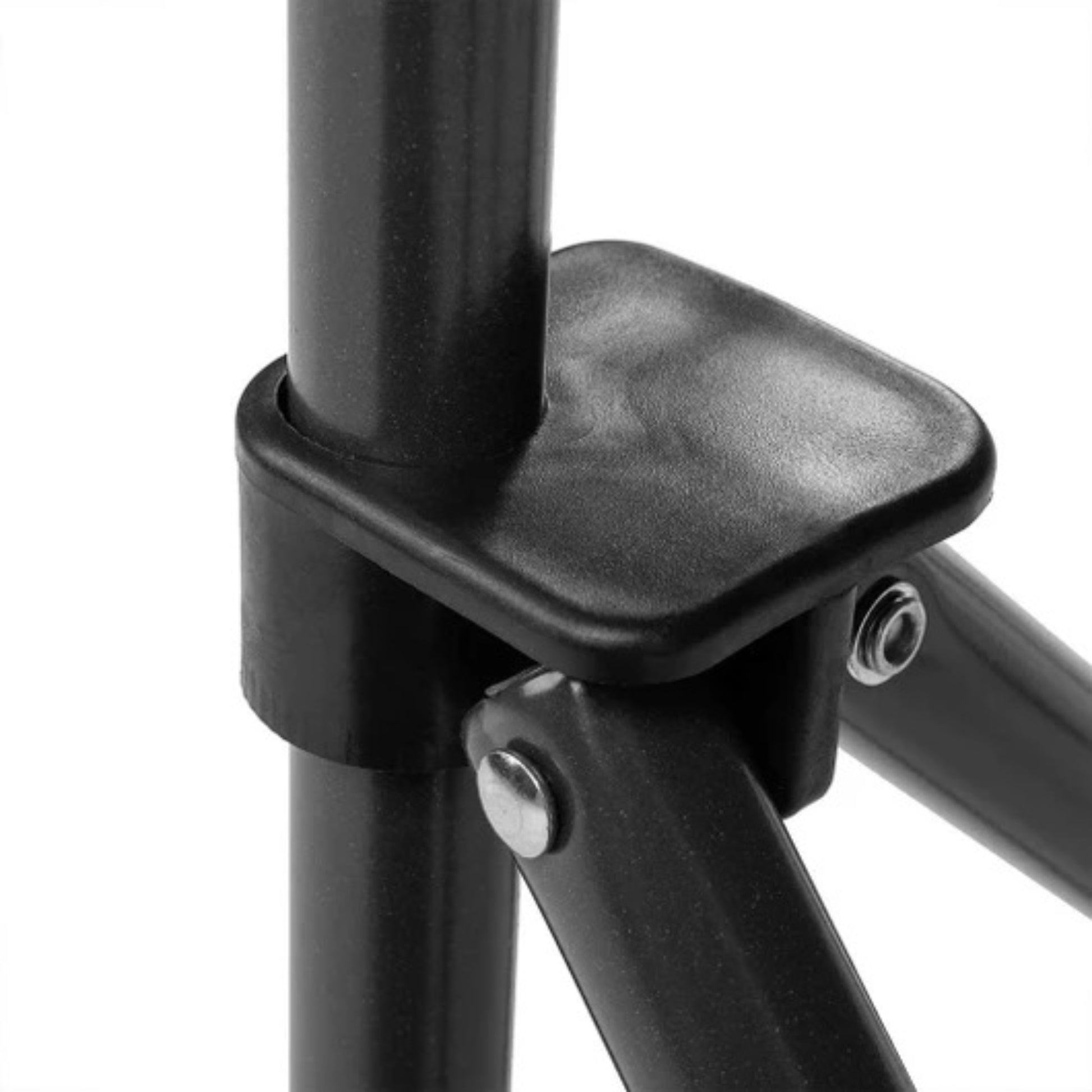 Heavy duty camp chair steel X-frame base with rubber feet for stability on any outdoor surface