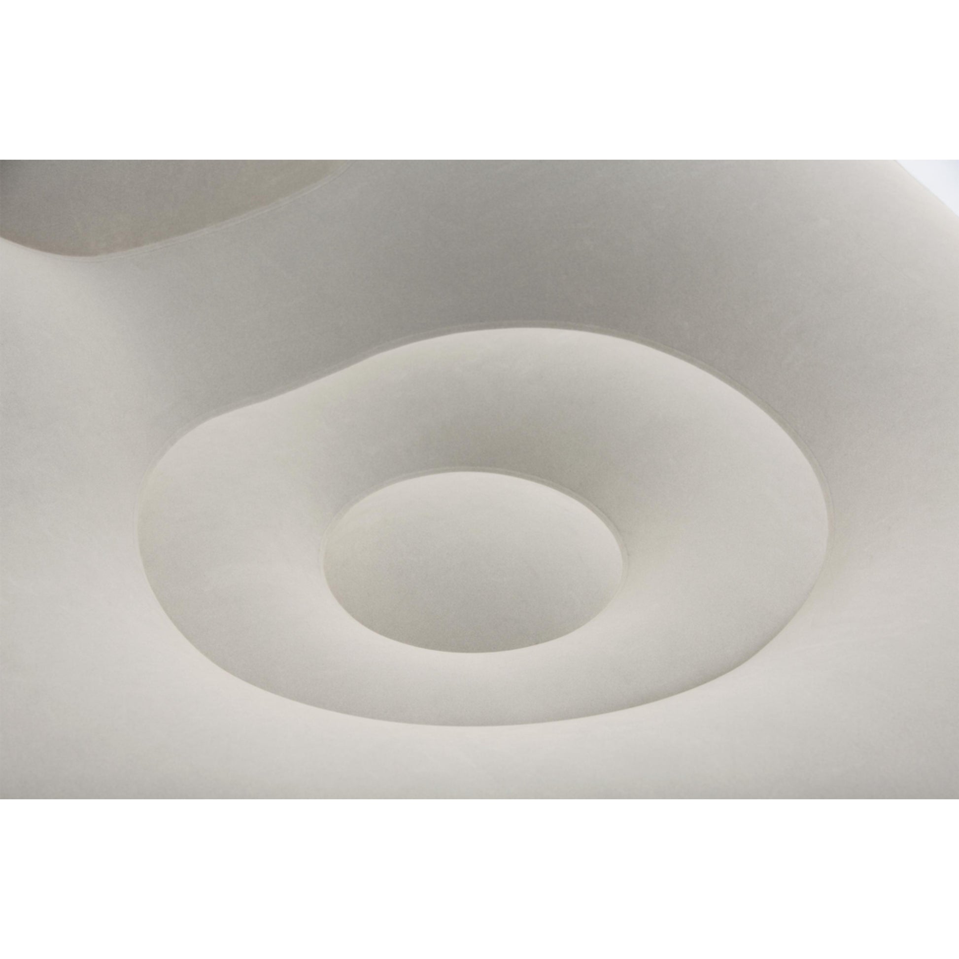 Inflatable Lounge Chair Soft Flocked Grey Surface Detail