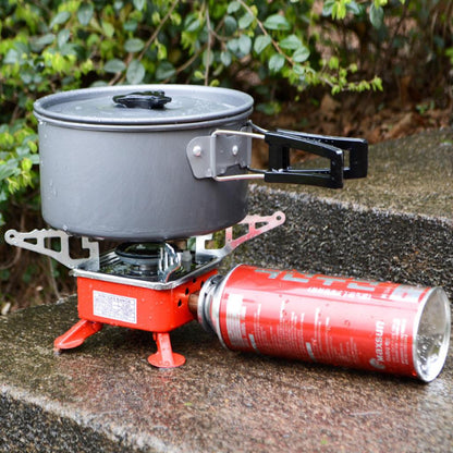 Mini Square Camping Stove Foldable Serrated Pot Support Arms