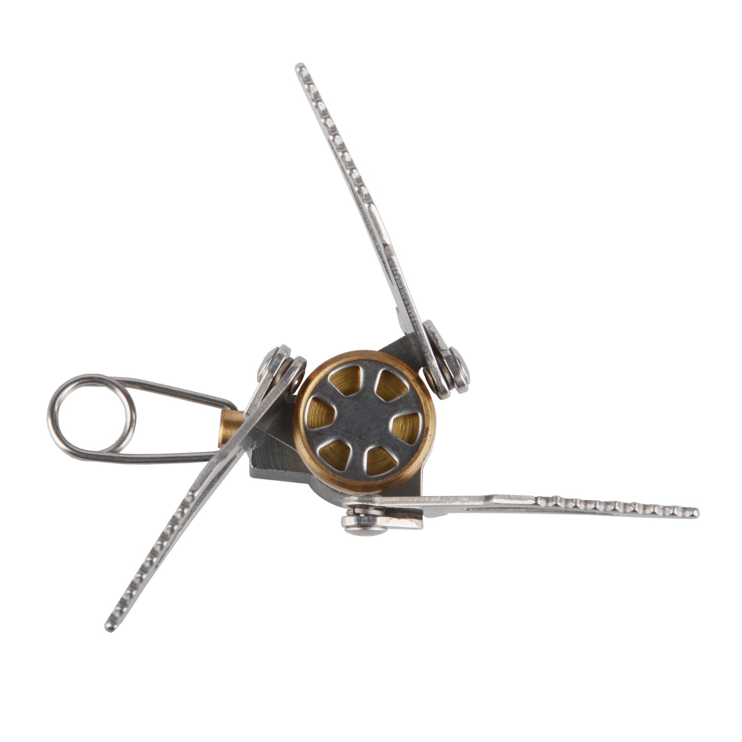 Metallic bow sight on a white background