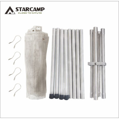 STARCAMP foldable camping fire pit folded to compact 10 x 10 x 25cm travel size