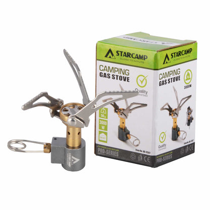 Featherlight Backpacking Stove — 45g with Brass Burner & Foldable Supports
