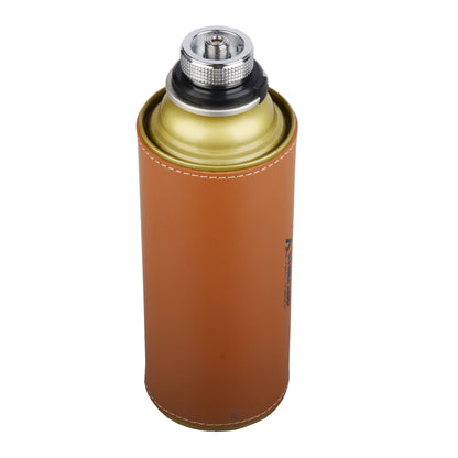 Close up of STARCAMP gas canister adapter black nylon base with security locking tabs