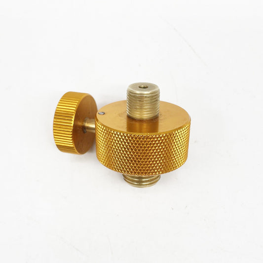 STARCAMP 45g split type gas cartridge adapter in copper and aluminium alloy for camping stoves and outdoor burners