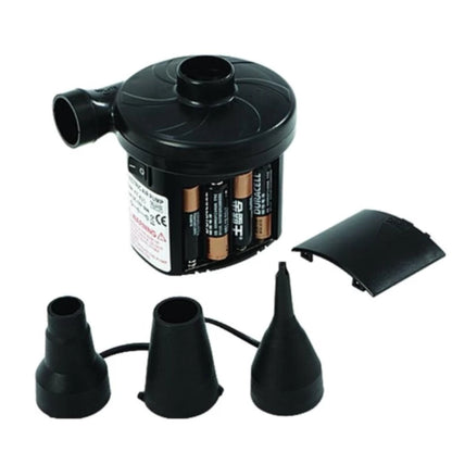 Portable Battery Air Pump — 3 Nozzle Adapters for Air Beds & Inflatables